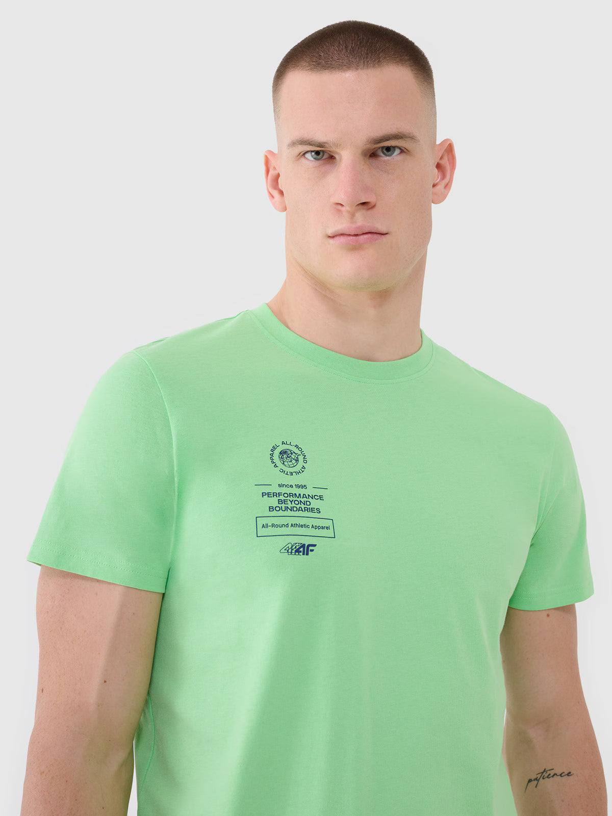 T-shirt regular z nadrukiem męski