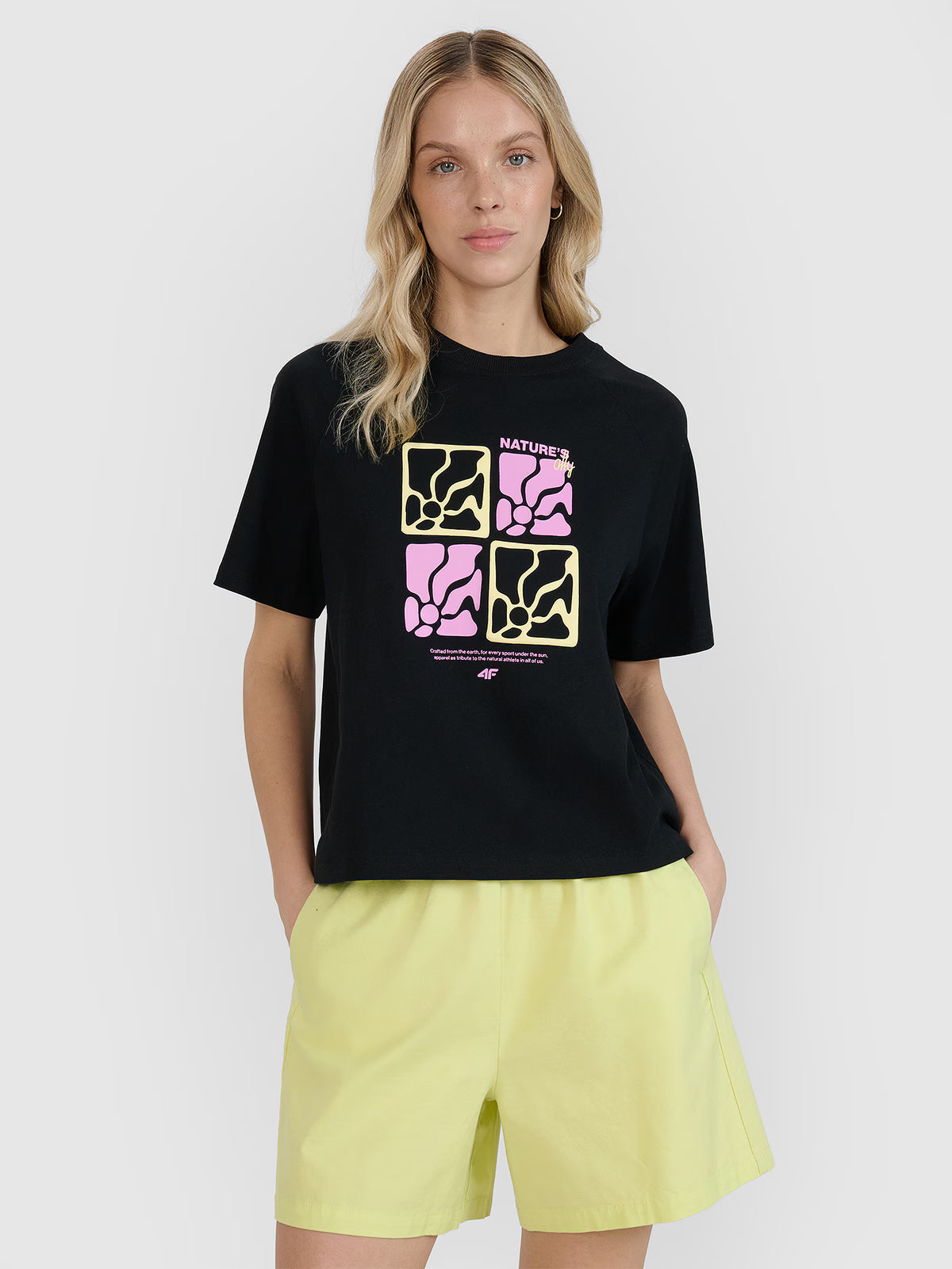 T-shirt oversize z nadrukiem damski