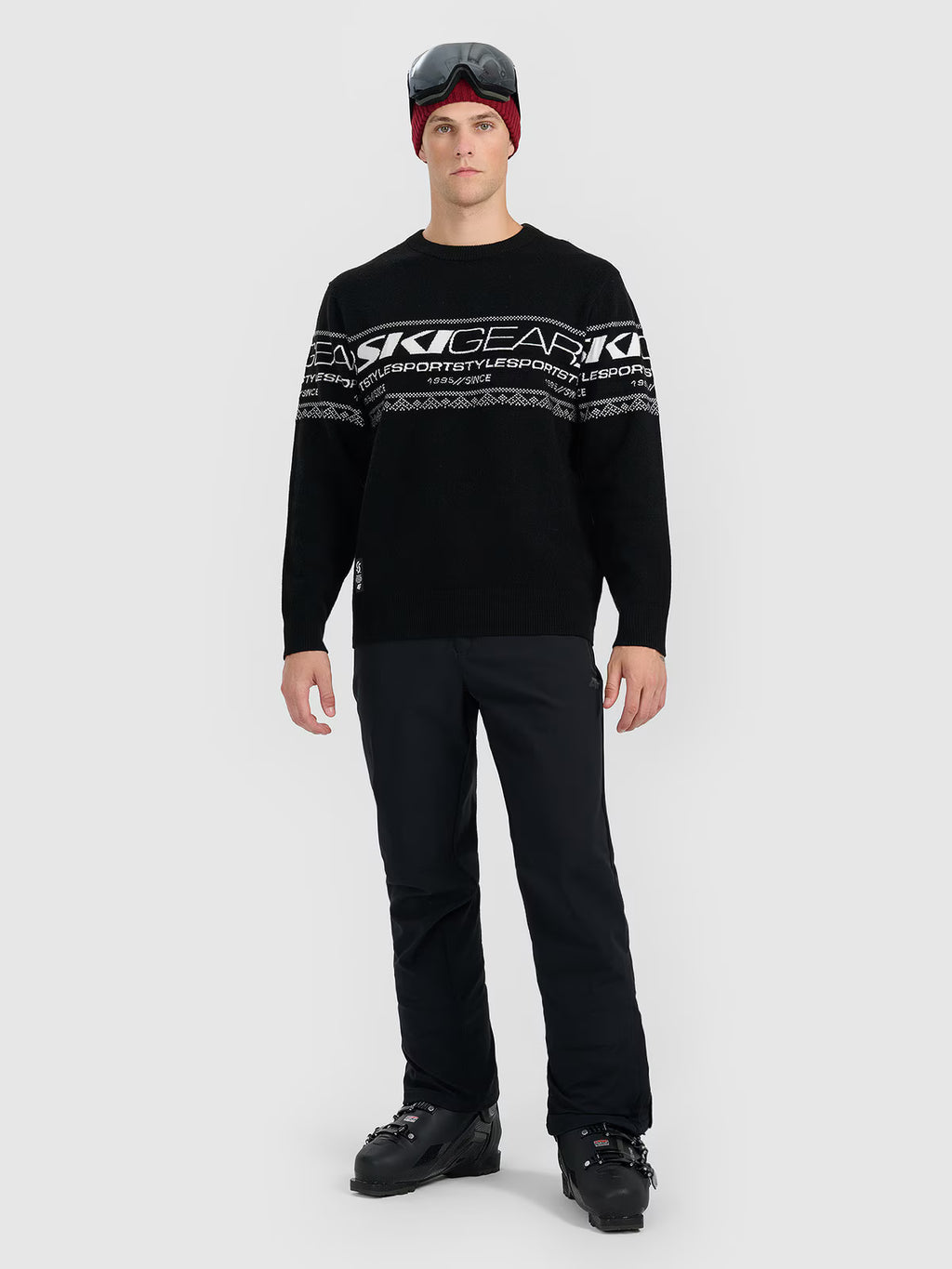 Sweter regular z wełną męski