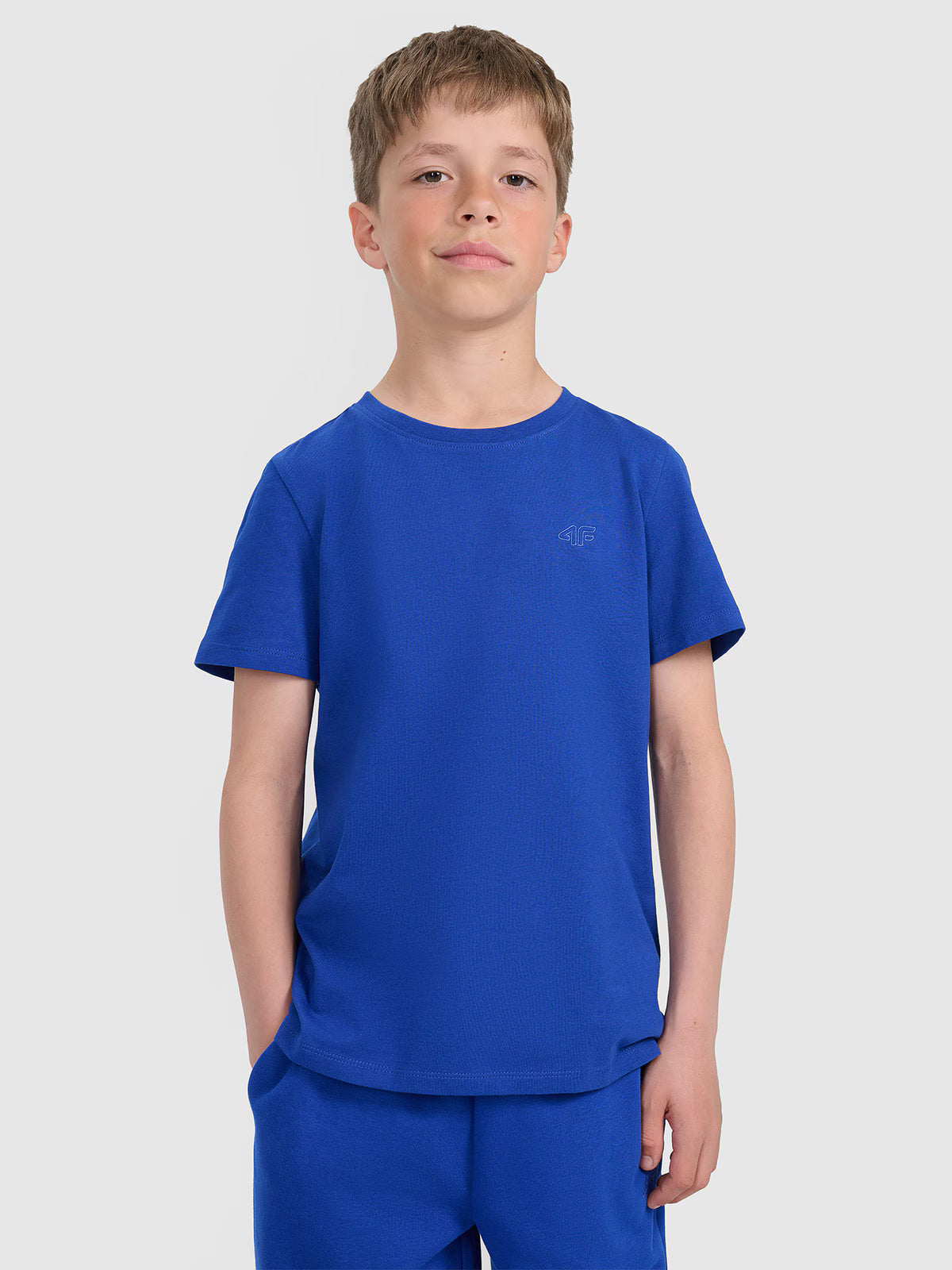 T-shirt regular gładki chłopięcy