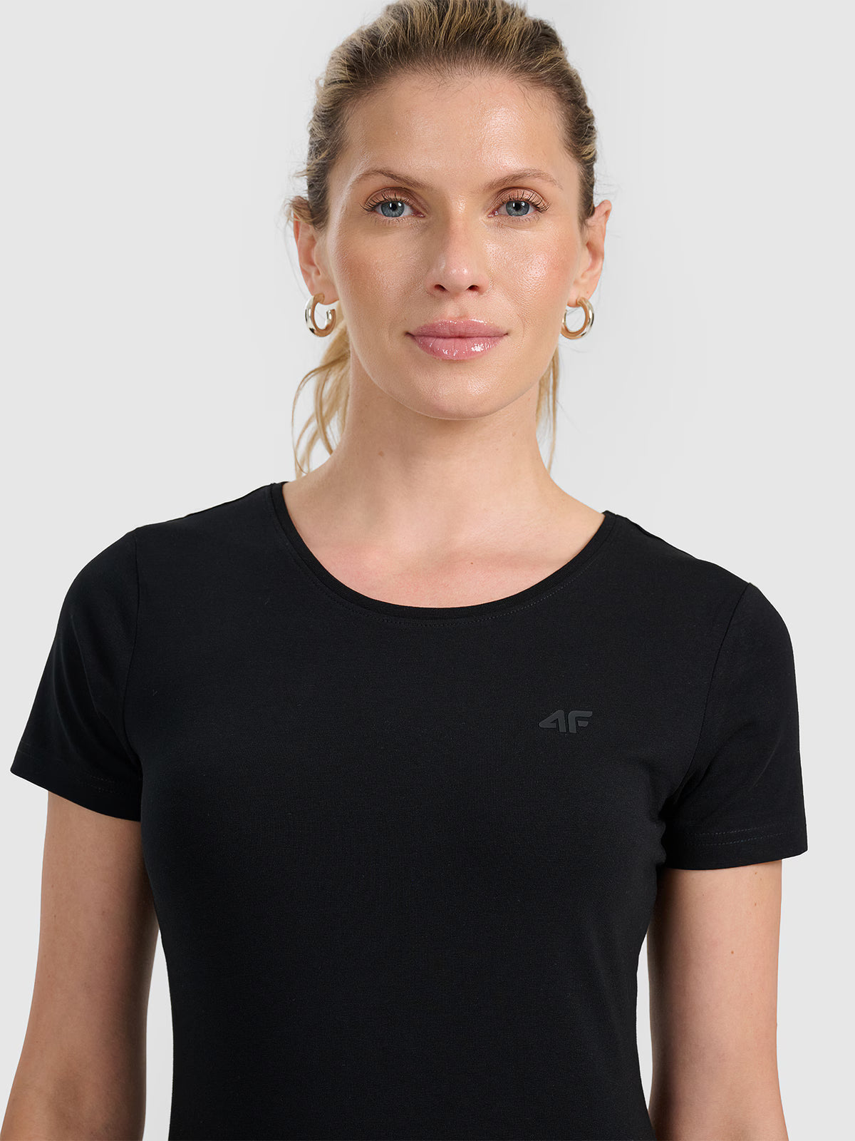 T-shirt slim gładki damski