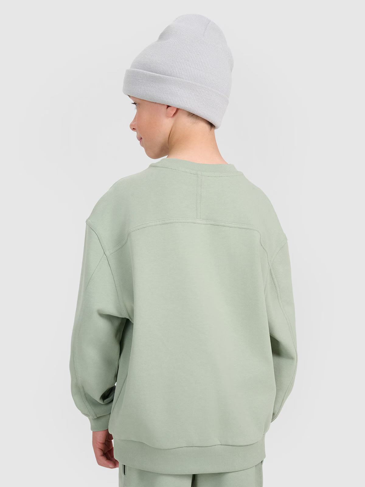 Bluza dresowa oversize nierozpinana bez kaptura chłopięca