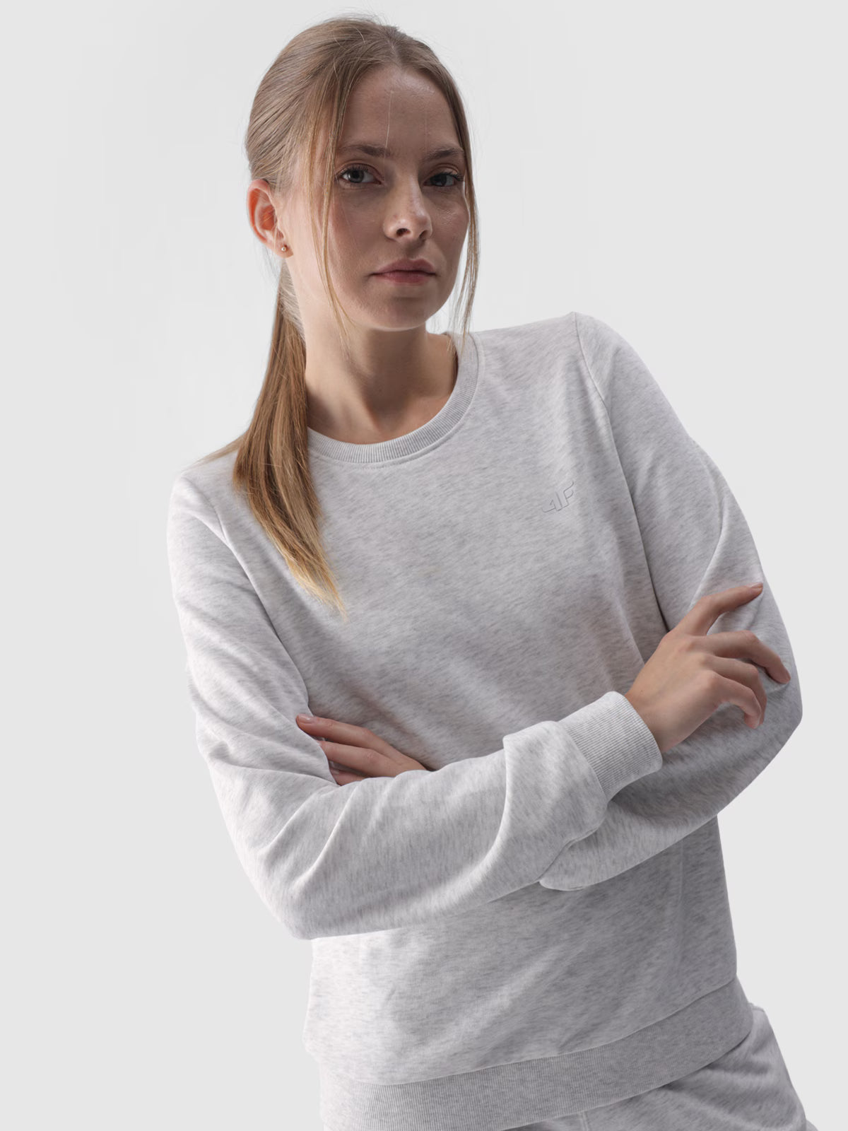 Bluza dresowa nierozpinana bez kaptura damska