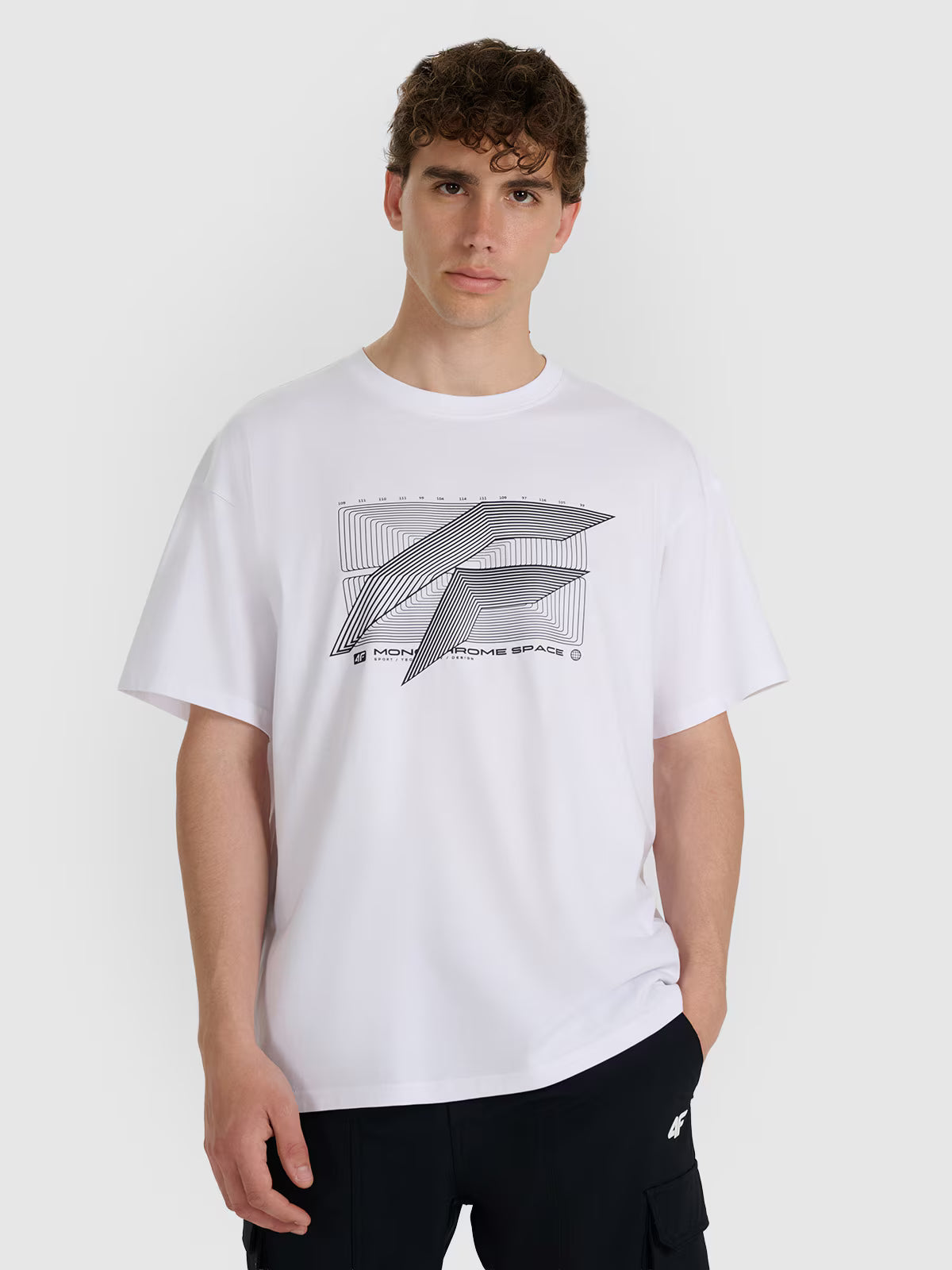 T-shirt regular z nadrukiem męski
