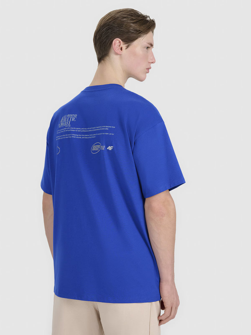 T-shirt oversize z nadrukiem męski