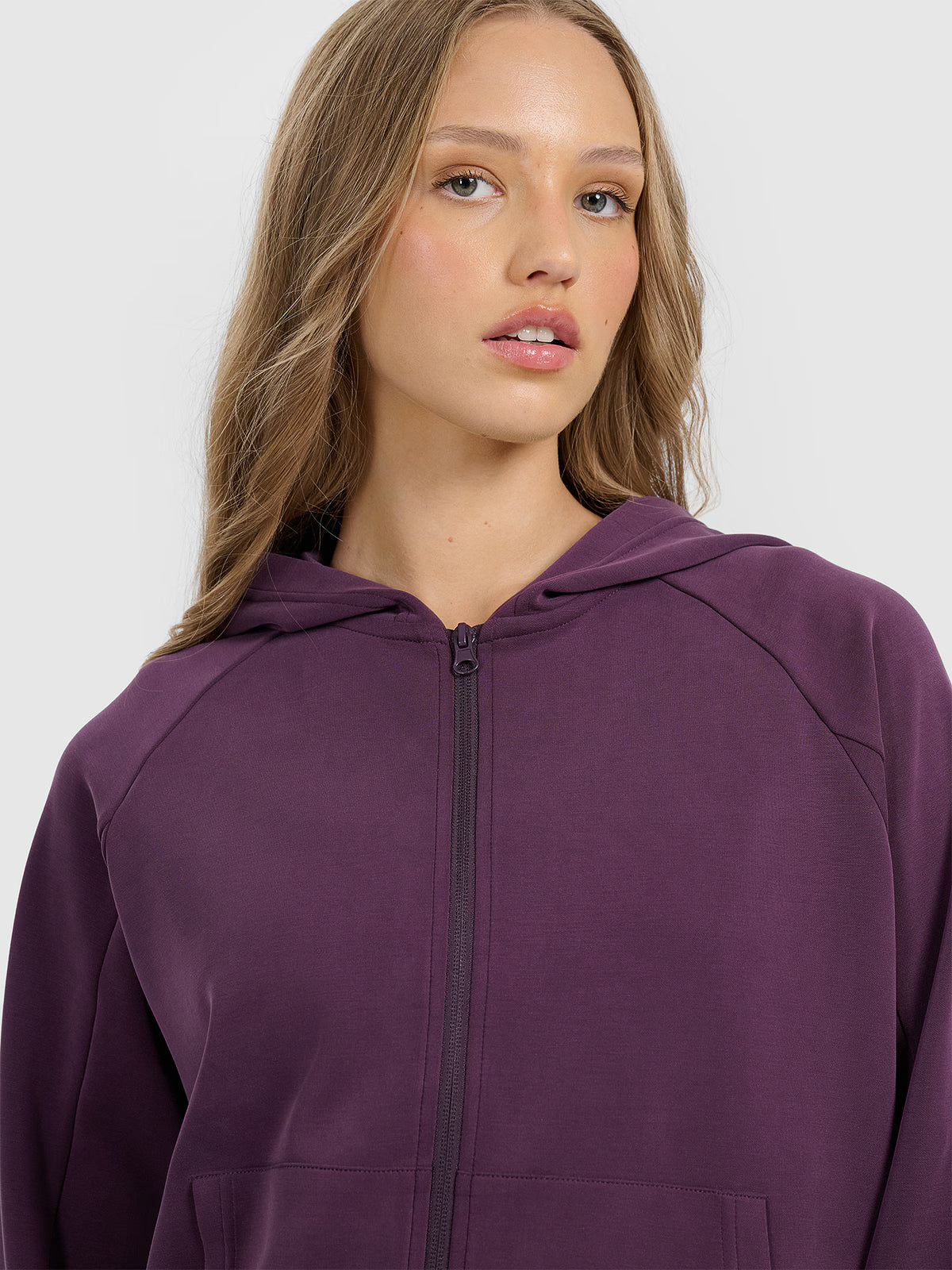 Bluza dresowa rozpinana z modalem damska
