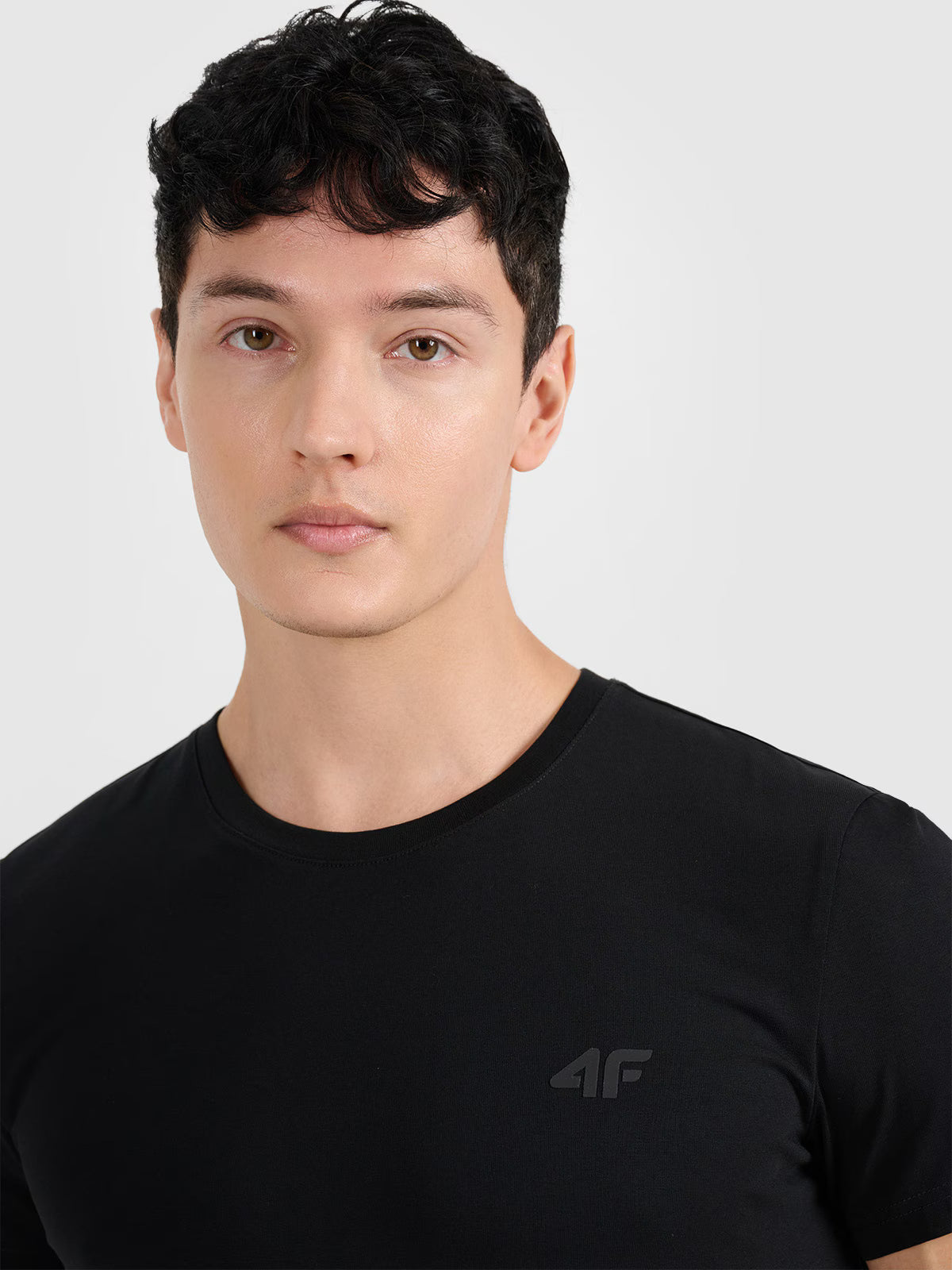 T-shirt slim gładki męski