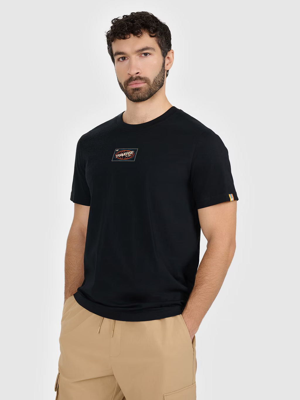 T-shirt regular z nadrukiem męski