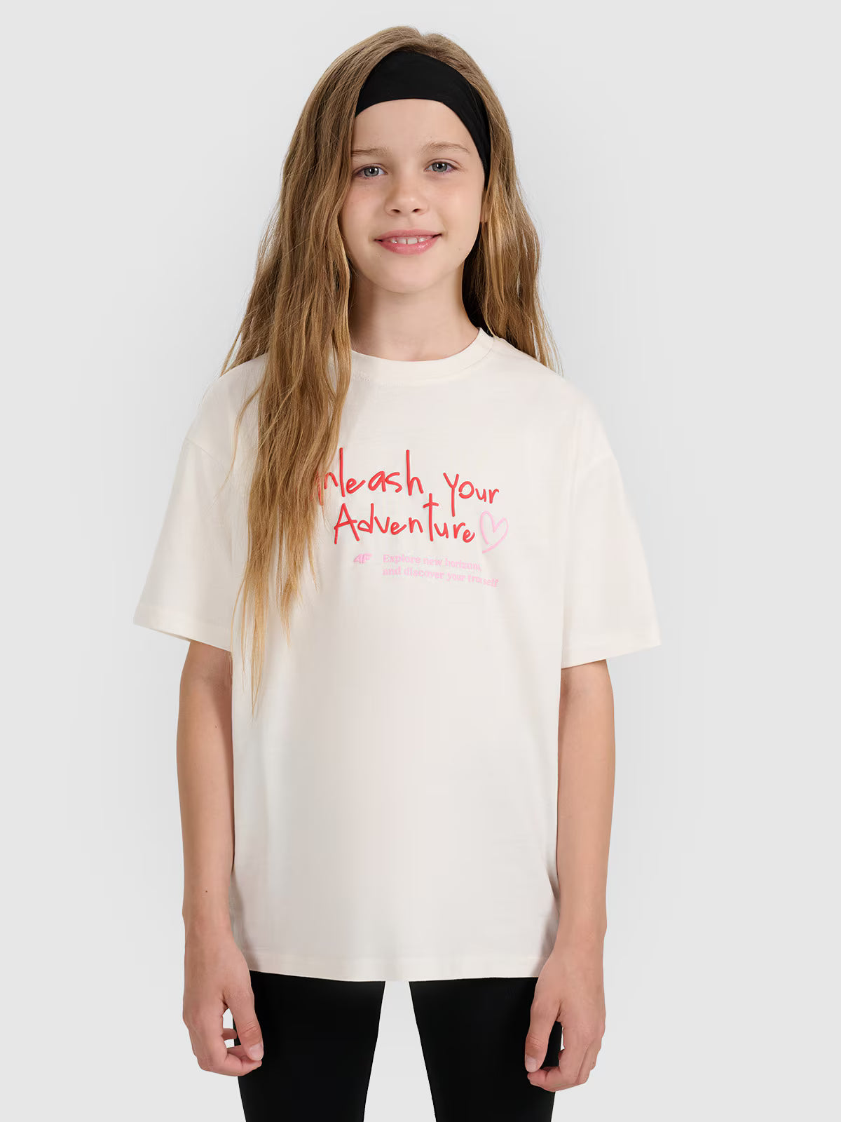 T-shirt regular z nadrukiem dziewczęcy