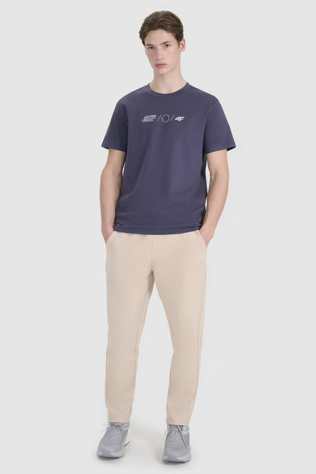 T-shirt regular z nadrukiem męski