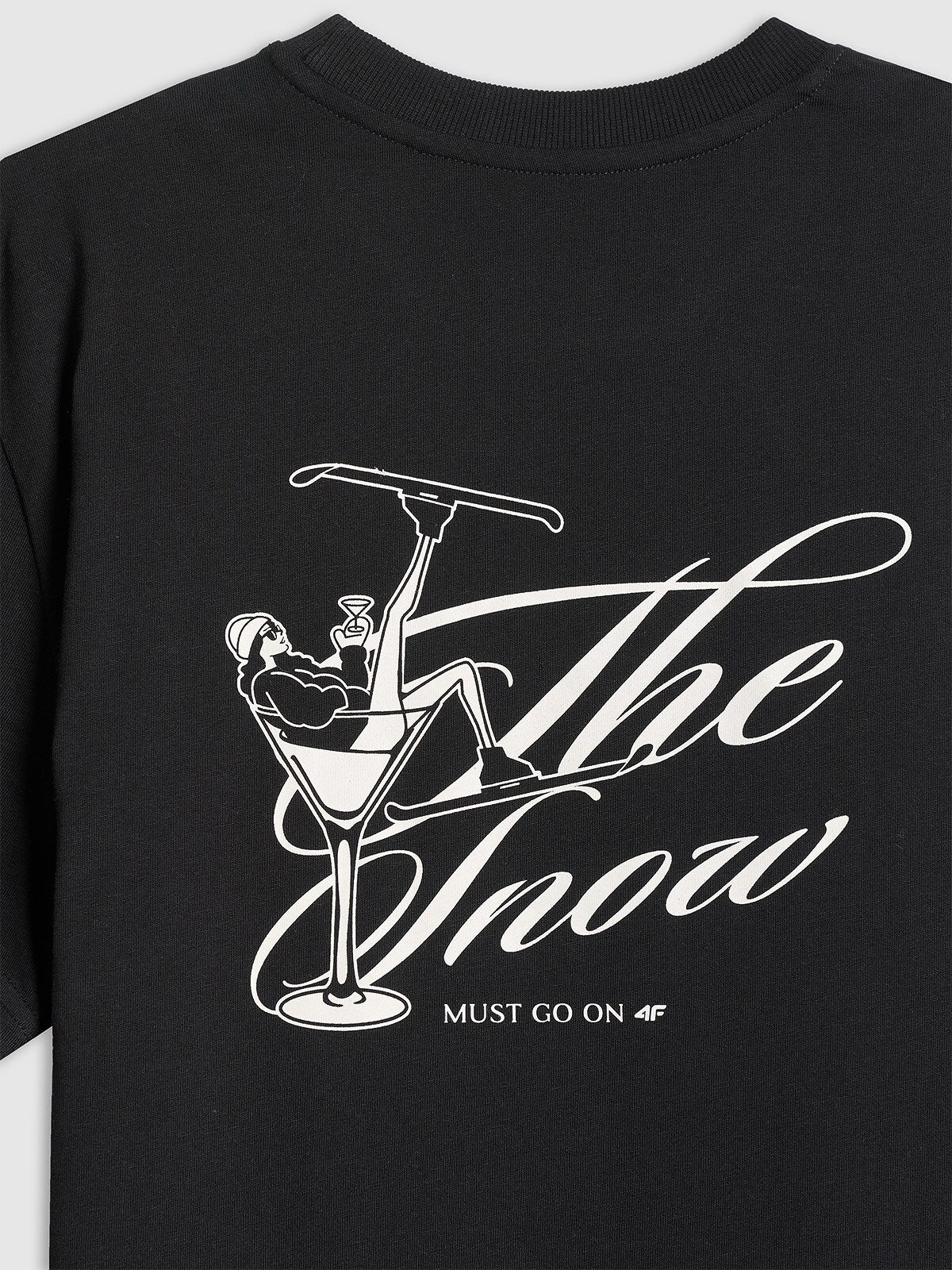 T-shirt loose z nadrukiem damski