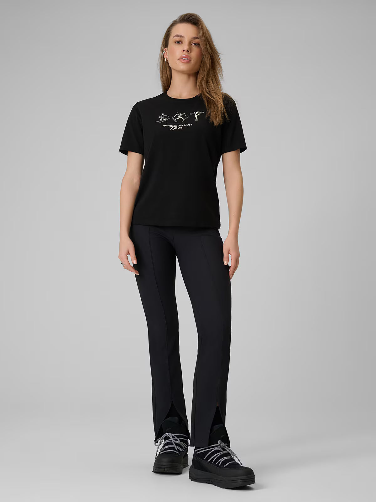 T-shirt regular z nadrukiem damski