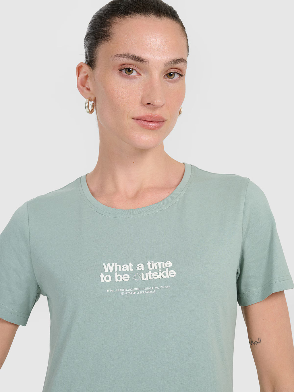 T-shirt regular z nadrukiem damski