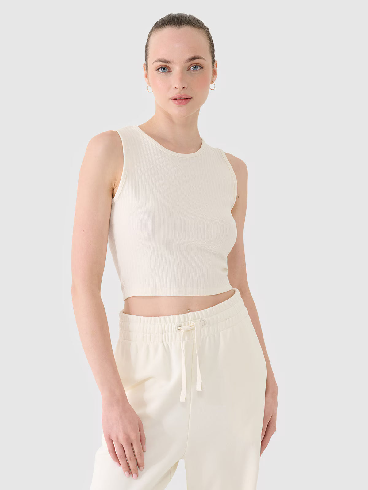 Crop top dzianinowy damski