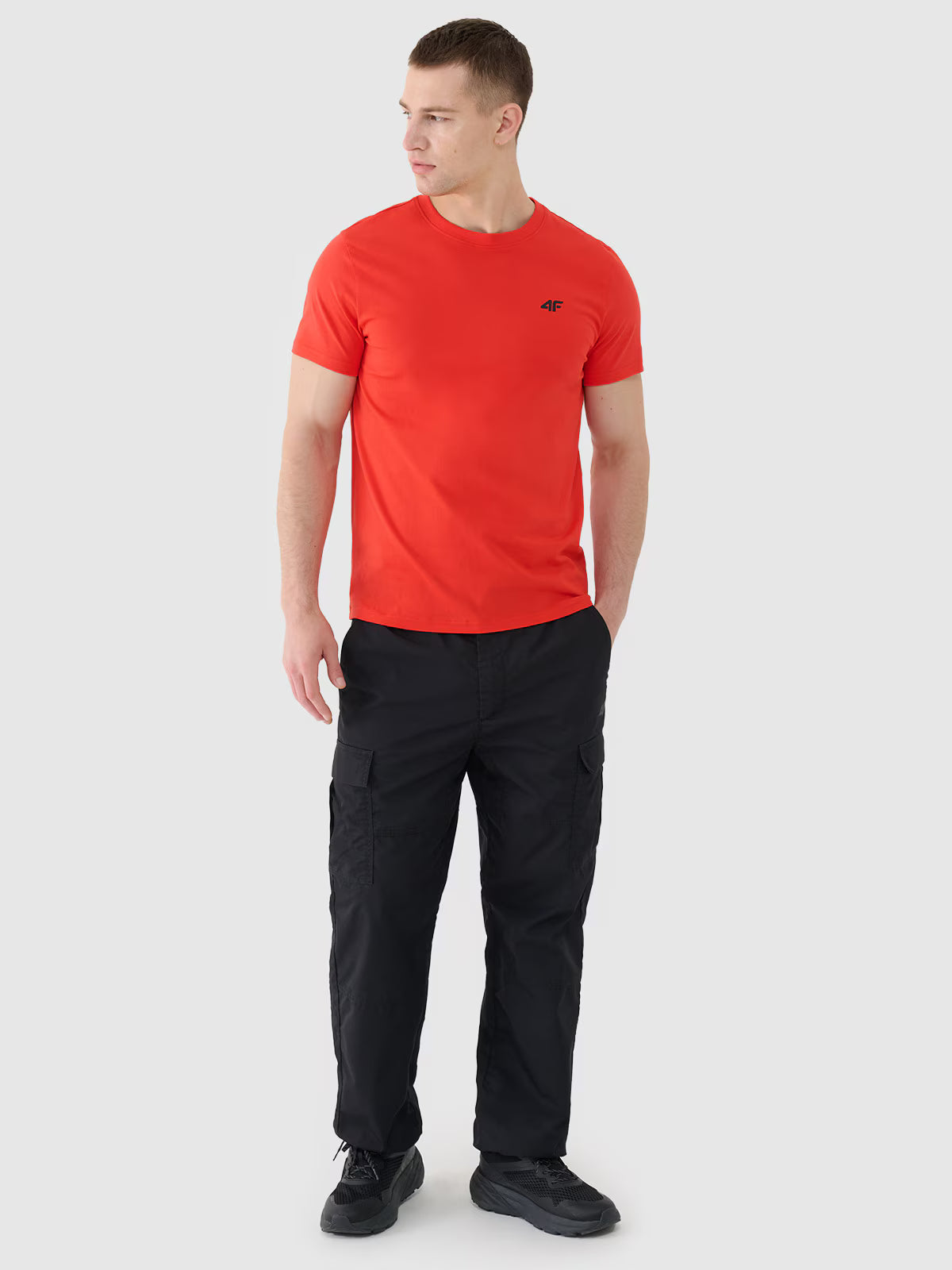 T-shirt regular gładki męski