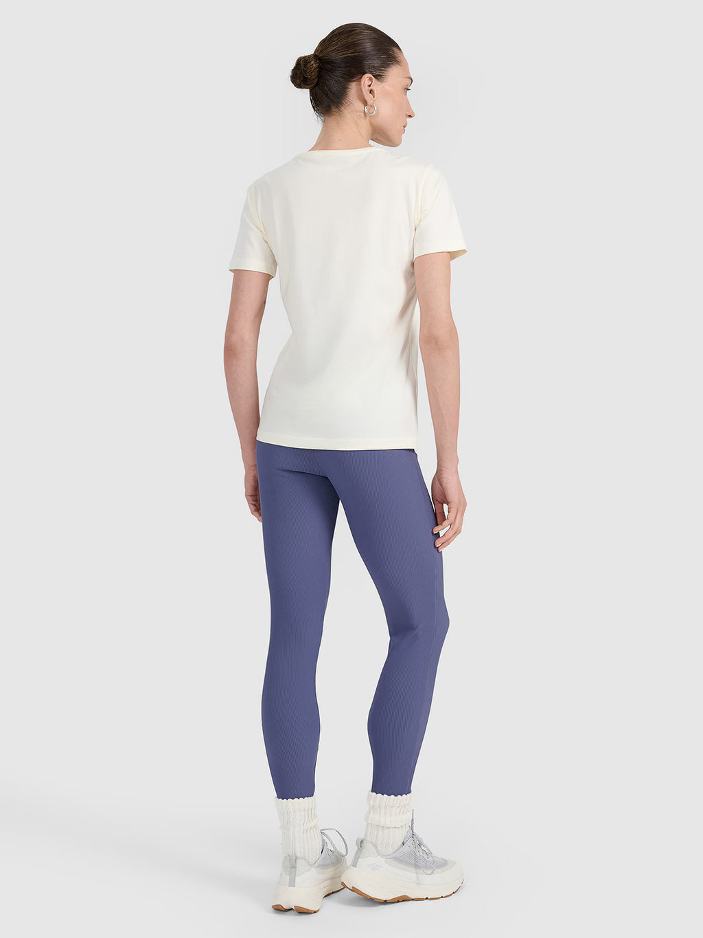 Legginsy z prążkowanej dzianiny damskie