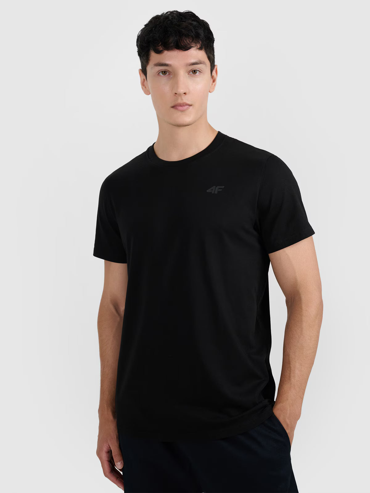 T-shirt regular gładki męski (2-pack)