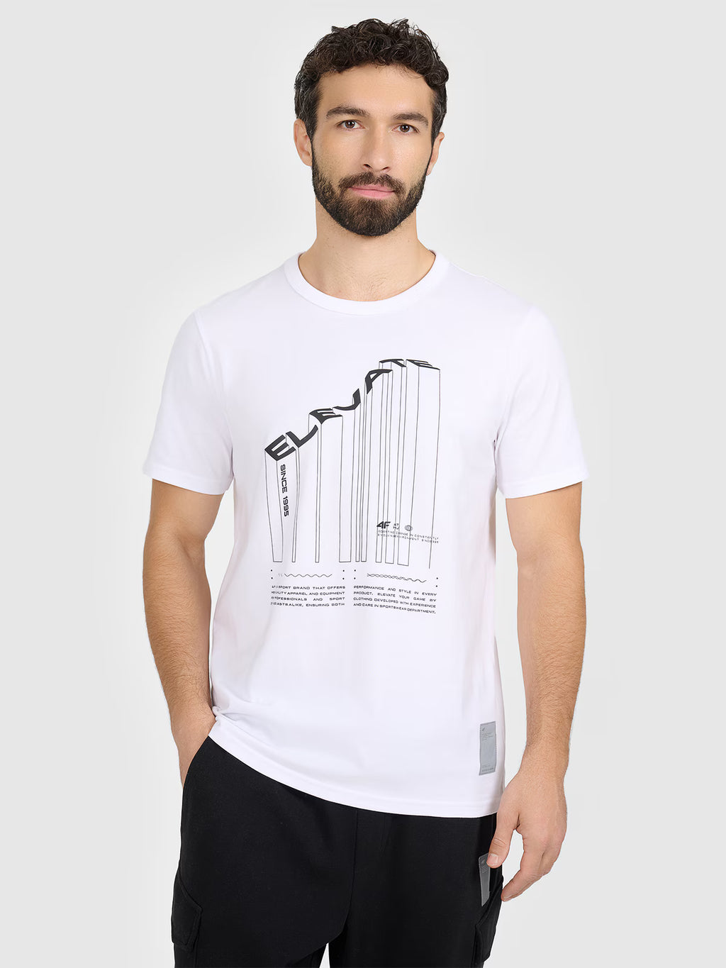 T-shirt regular z nadrukiem męski