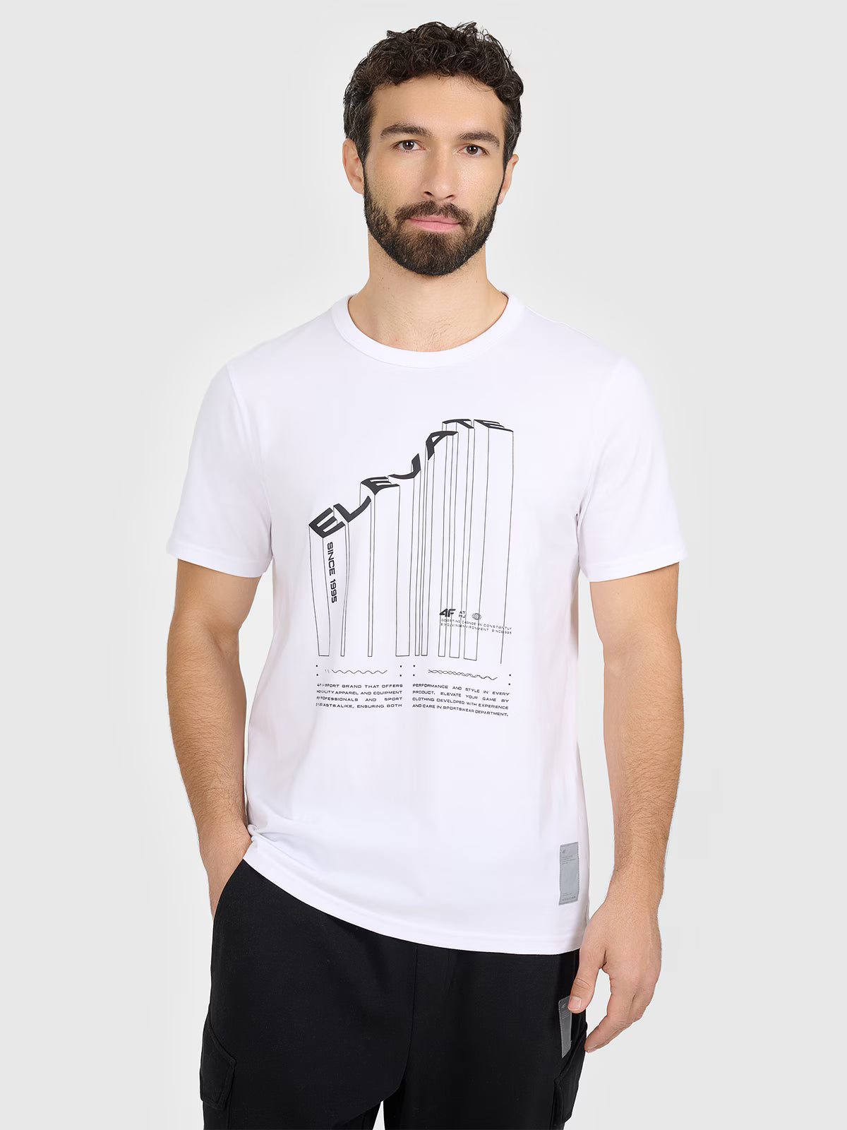 T-shirt regular z nadrukiem męski