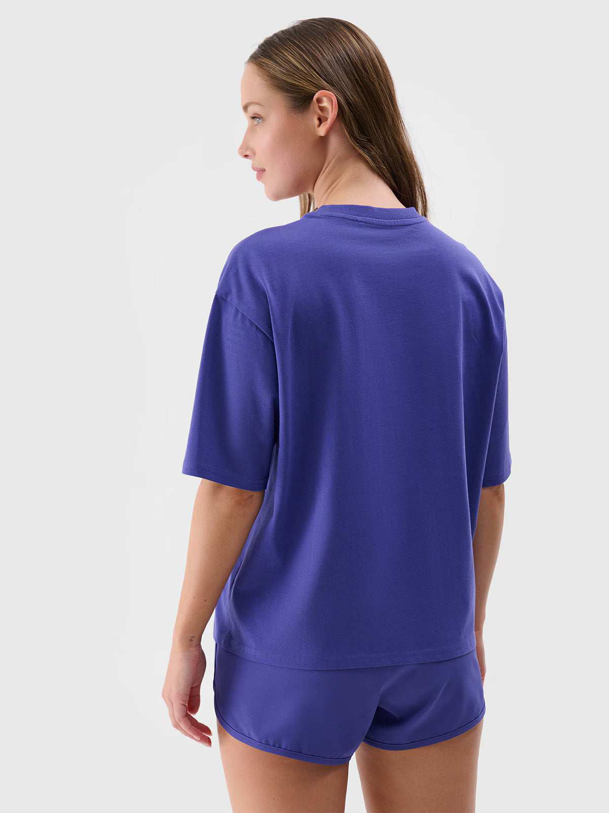 T-shirt oversize z nadrukiem damski