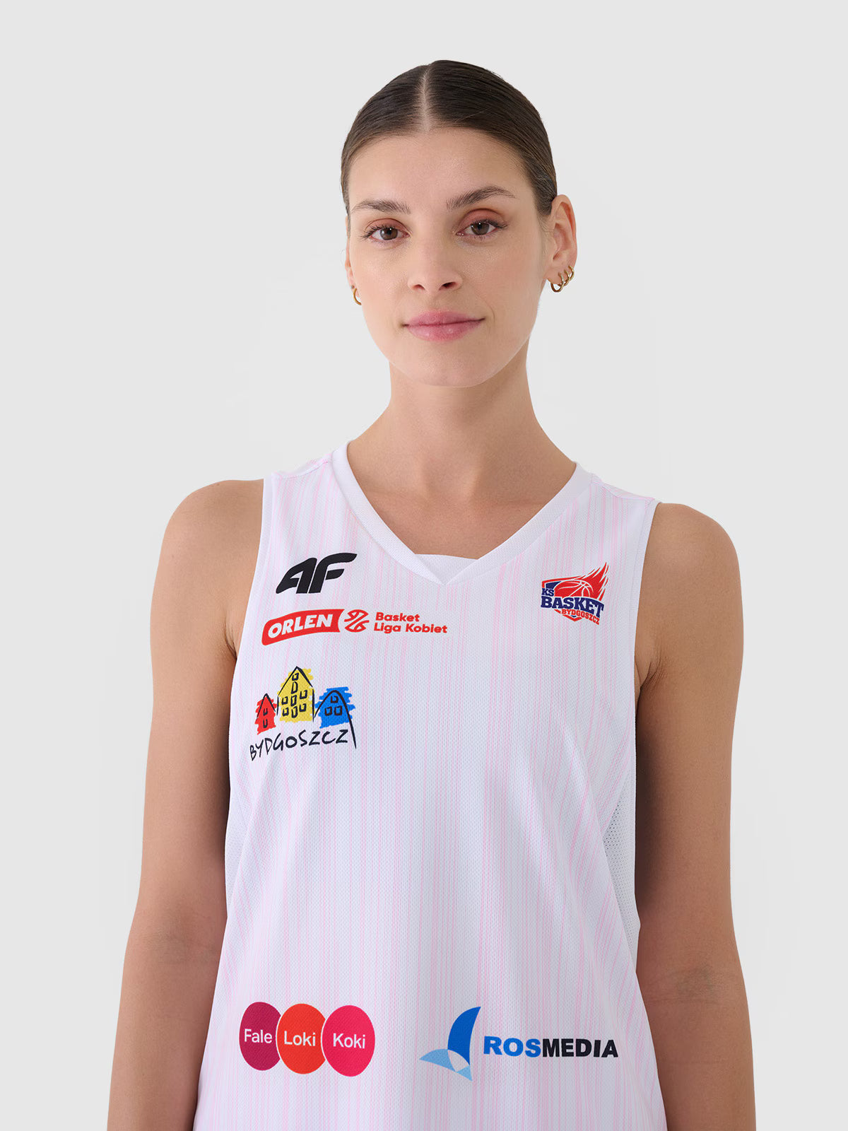 Koszulka meczowa replika wyjazdowa z sezonu 2024/25 damska 4F x KS Basket 25 Bydgoszcz