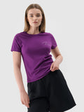 T-shirt slim z nadrukiem damski
