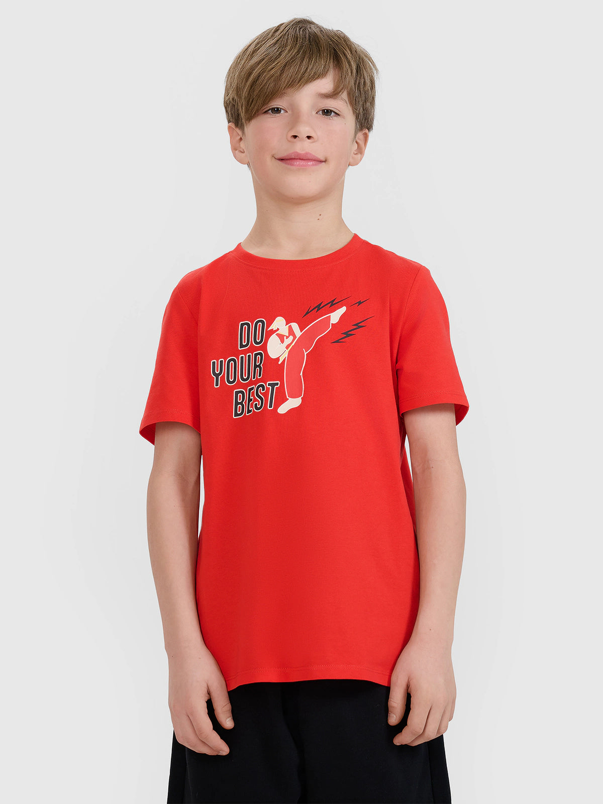 T-shirt regular z nadrukiem chłopięcy