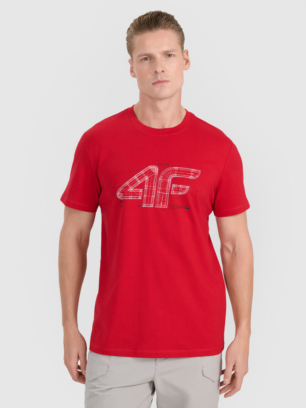 T-shirt regular z nadrukiem męski