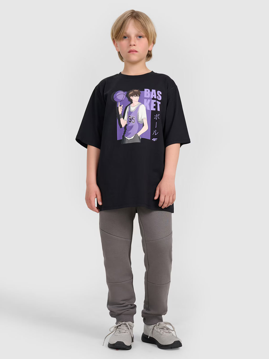 T-shirt oversize z nadrukiem chłopięcy