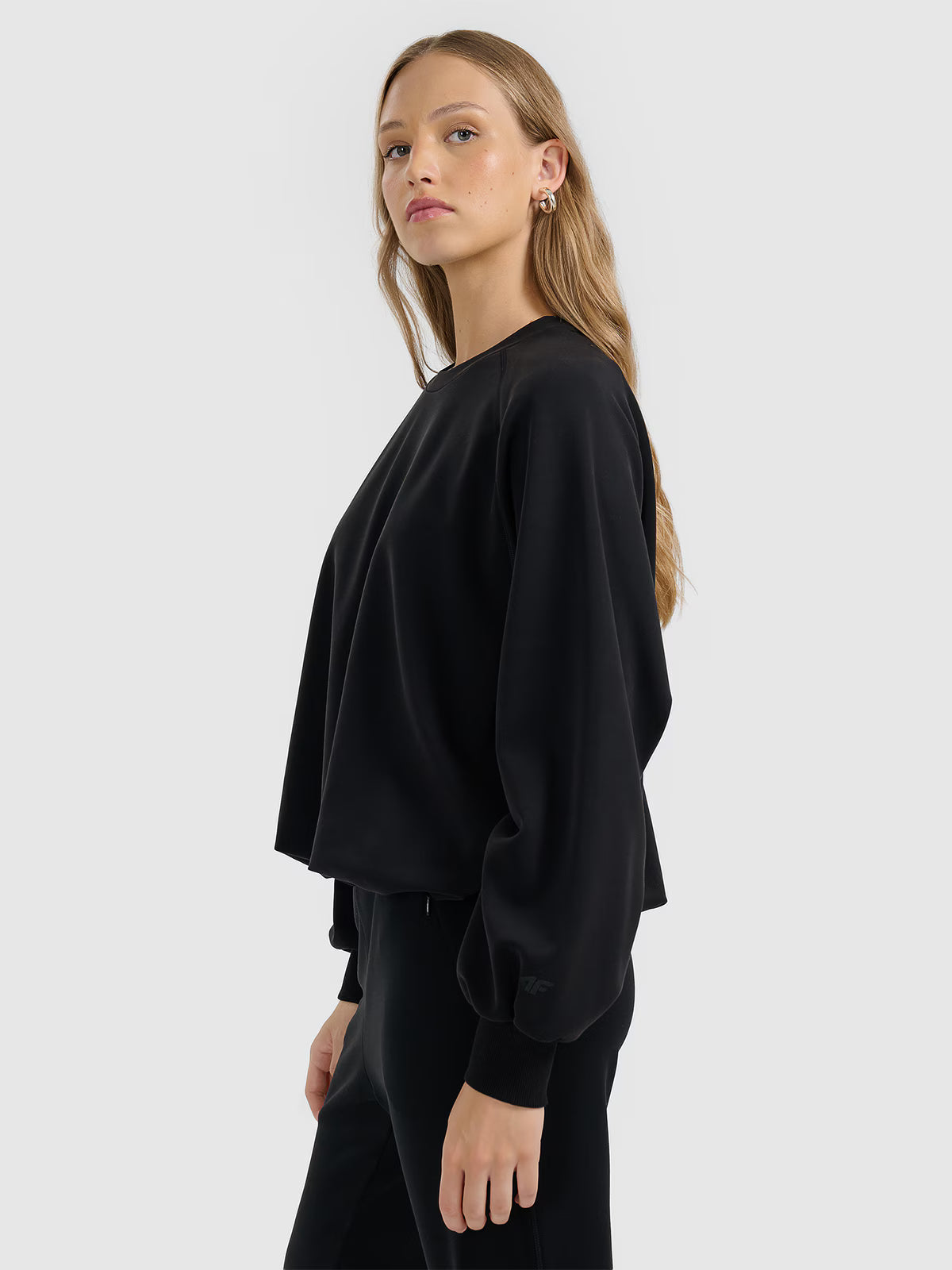 Bluza dresowa nierozpinana z modalem damska