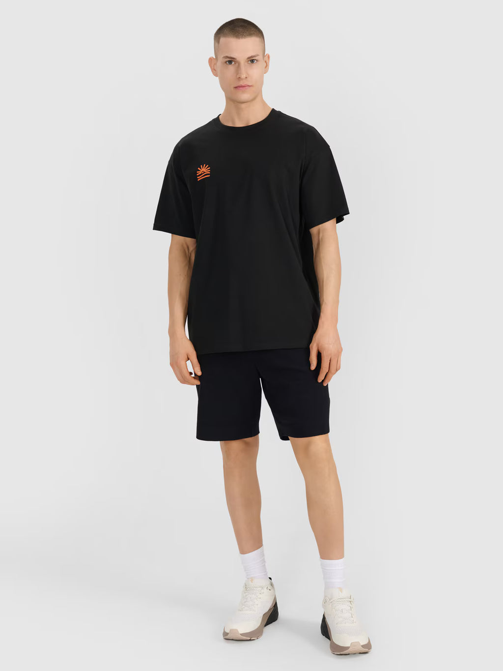 T-shirt oversize z nadrukiem męski