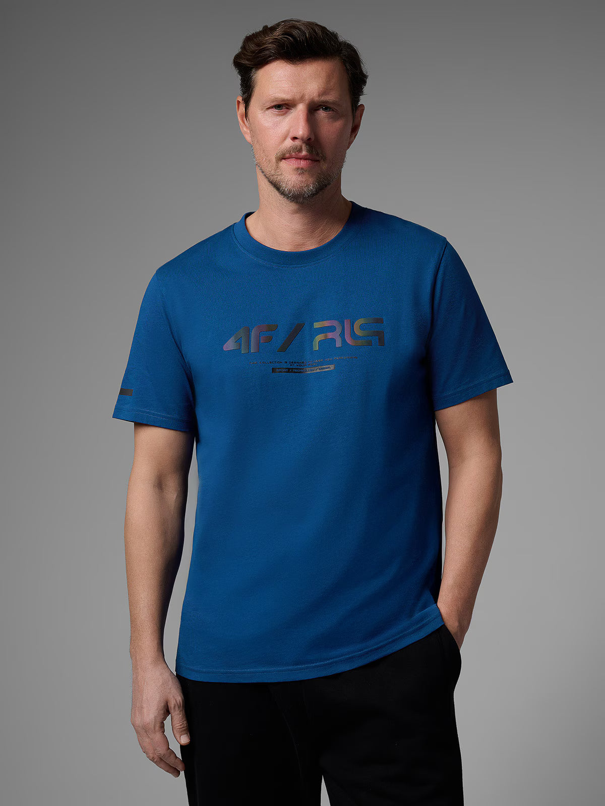 T-shirt regular z nadrukiem męski 4F x Robert Lewandowski