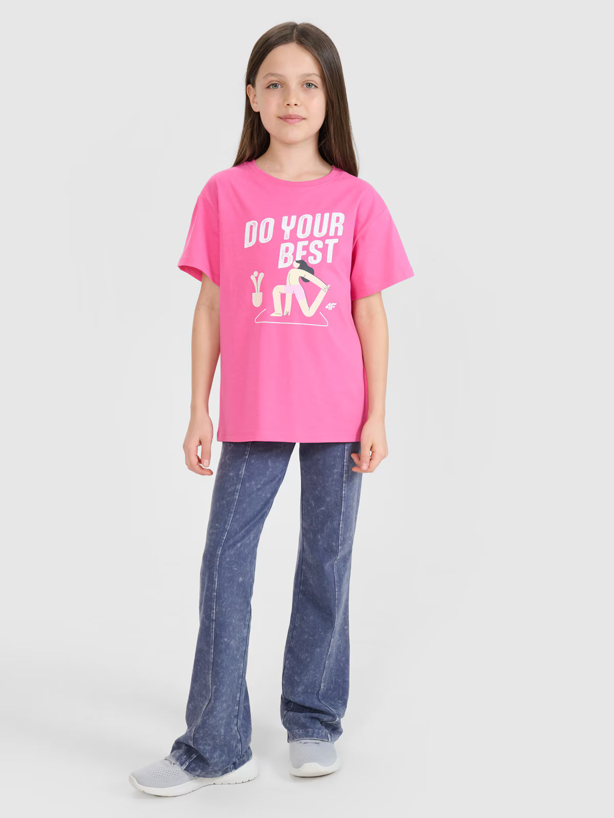 T-shirt regular z nadrukiem dziewczęcy