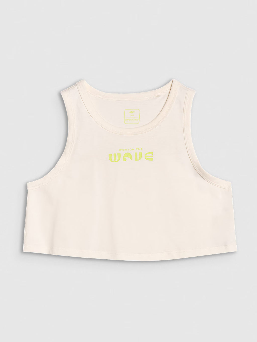 Crop top oversize z nadrukiem dziewczęcy