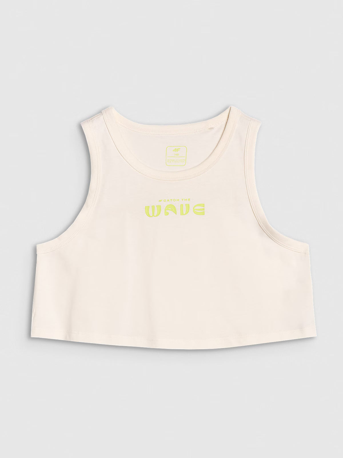 Crop top oversize z nadrukiem dziewczęcy