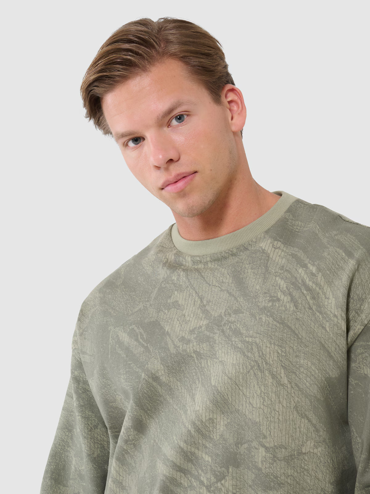 Bluza dresowa nierozpinana bez kaptura męska