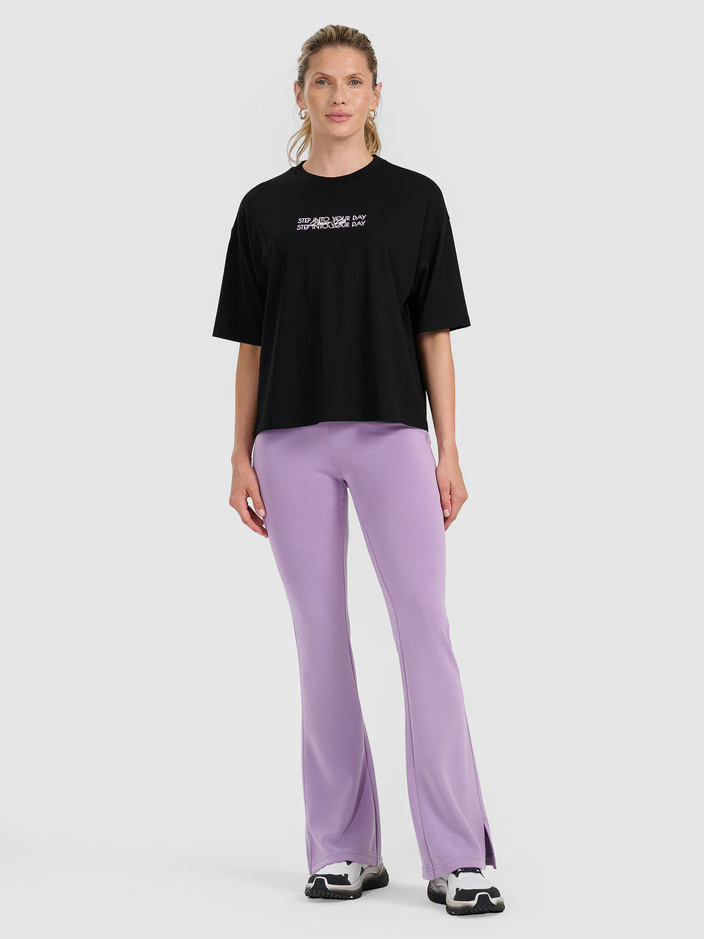 T-shirt oversize z nadrukiem damski