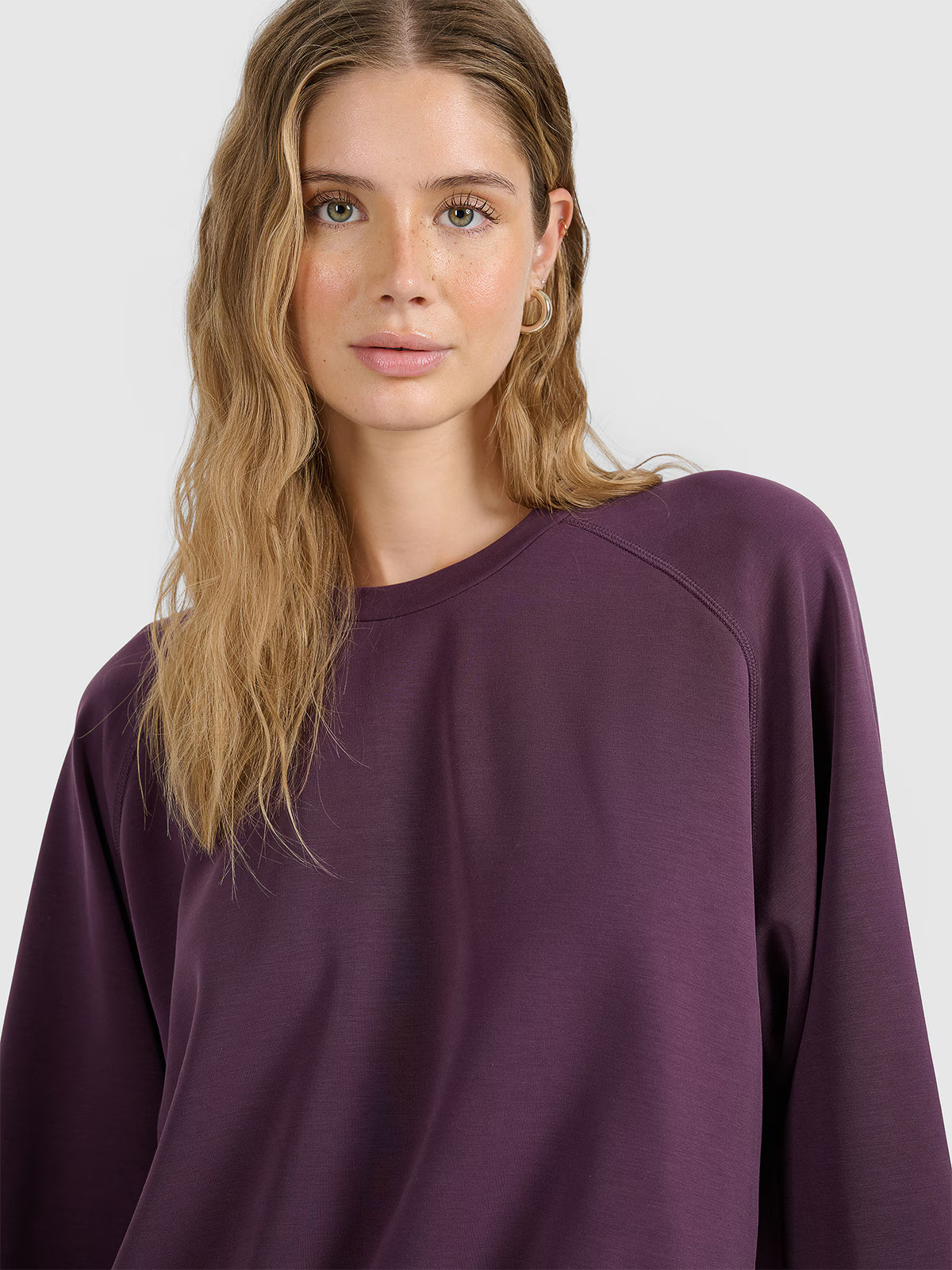 Bluza dresowa nierozpinana z modalem damska