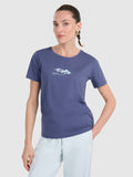 T-shirt regular z nadrukiem damski