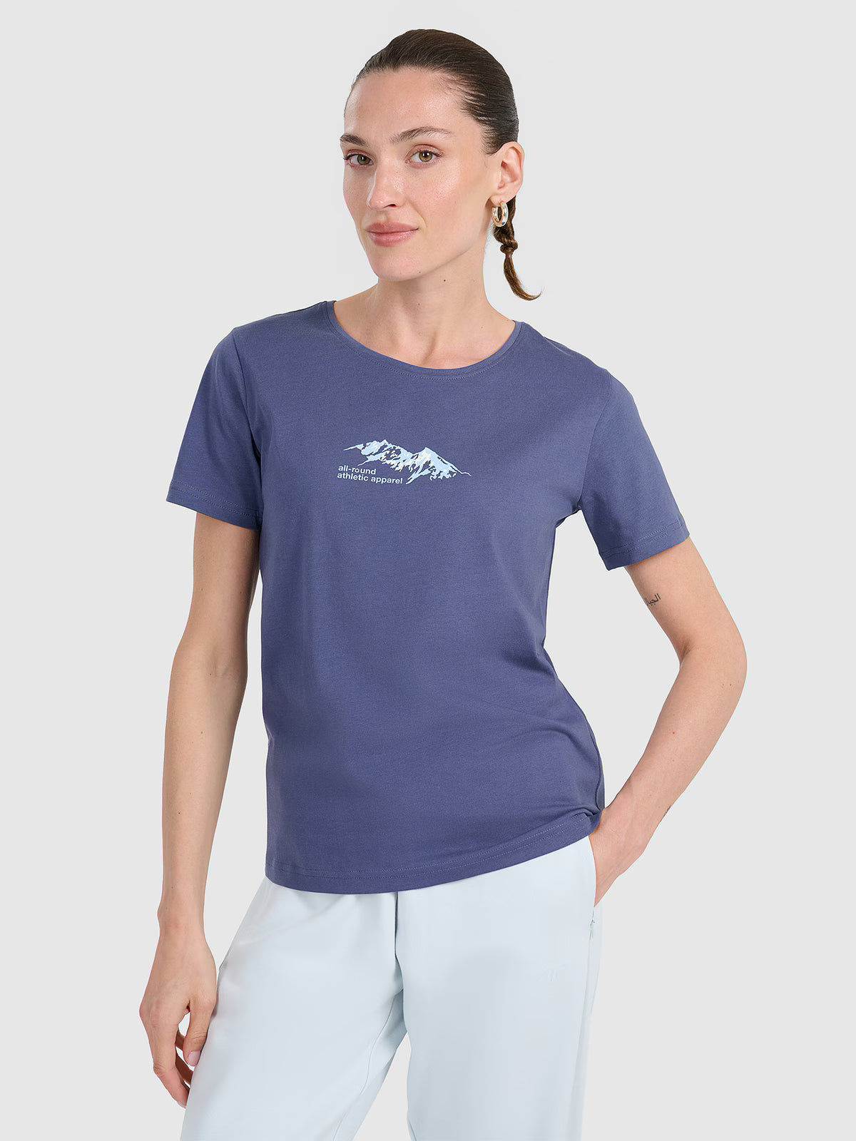 T-shirt regular z nadrukiem damski