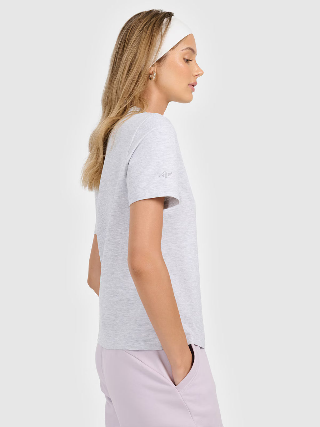 T-shirt regular gładki damski
