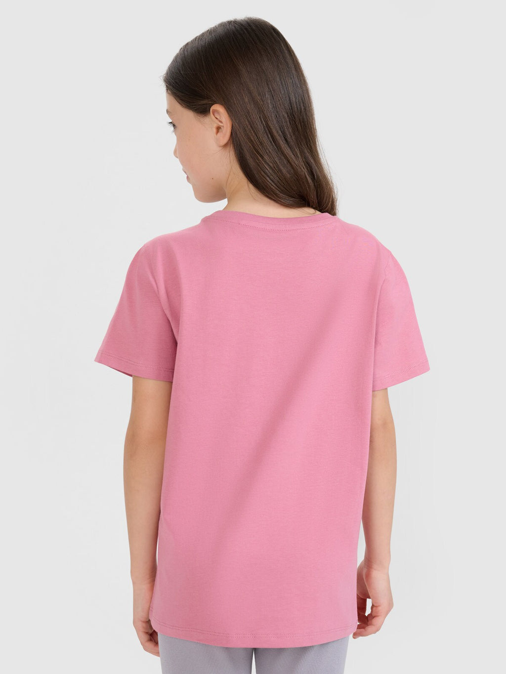 T-shirt regular gładki dziewczęcy
