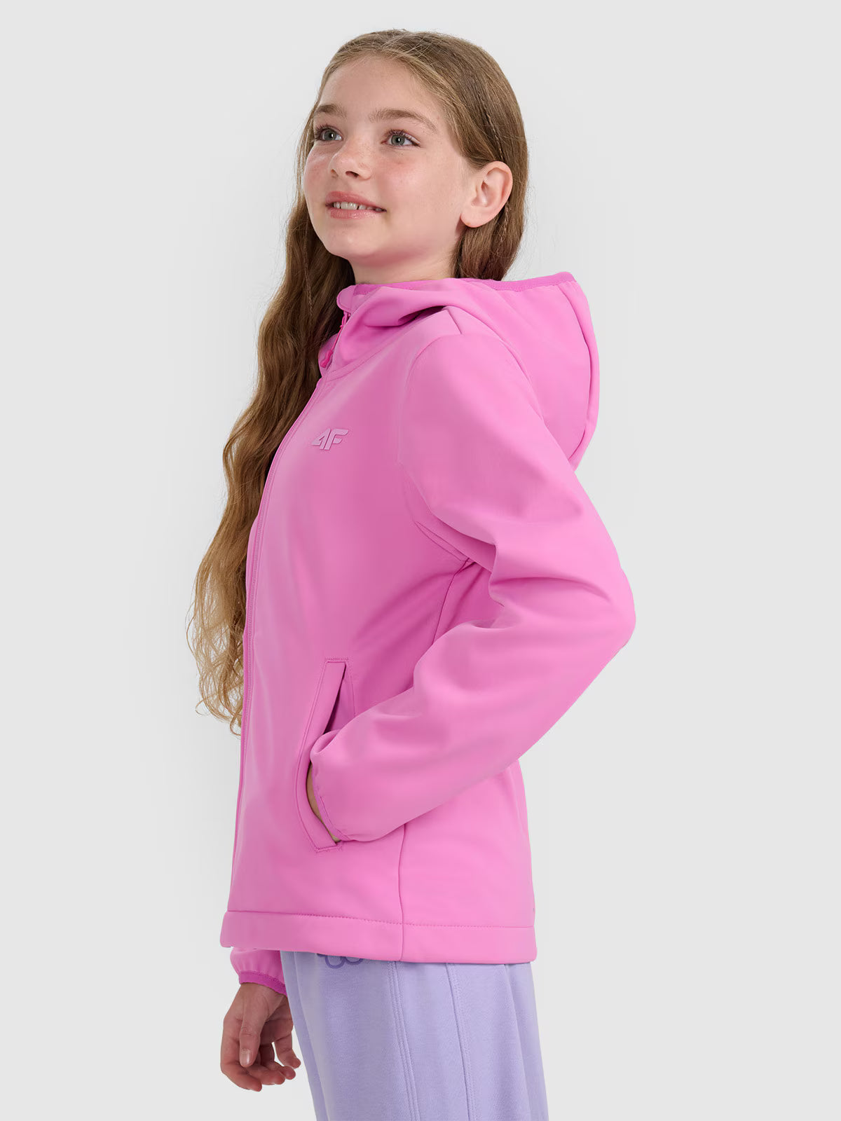 Kurtka softshell wiatroodporna membrana 5000 dziewczęca