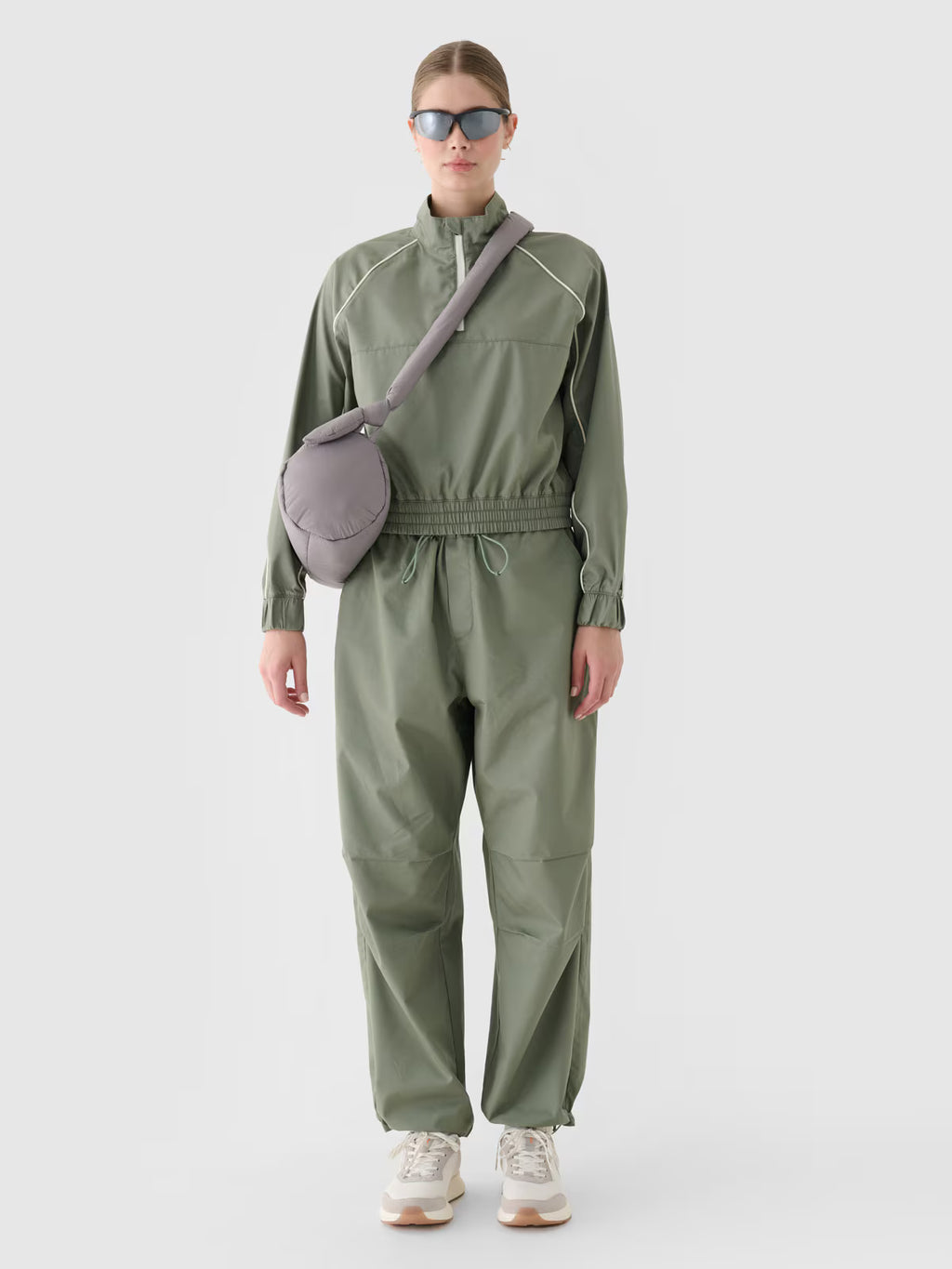 Spodnie casual parachute oversize damskie