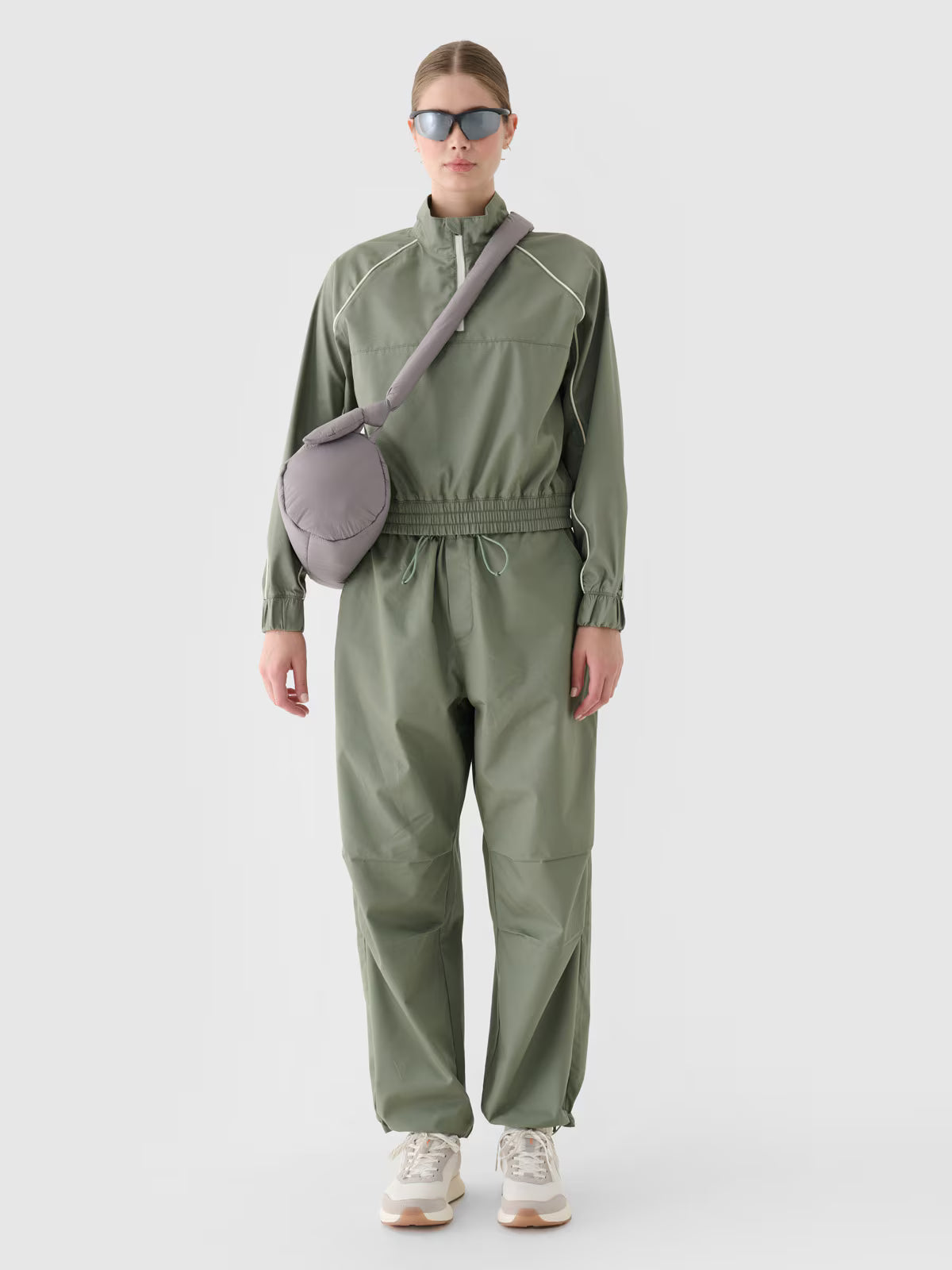 Spodnie casual parachute oversize damskie