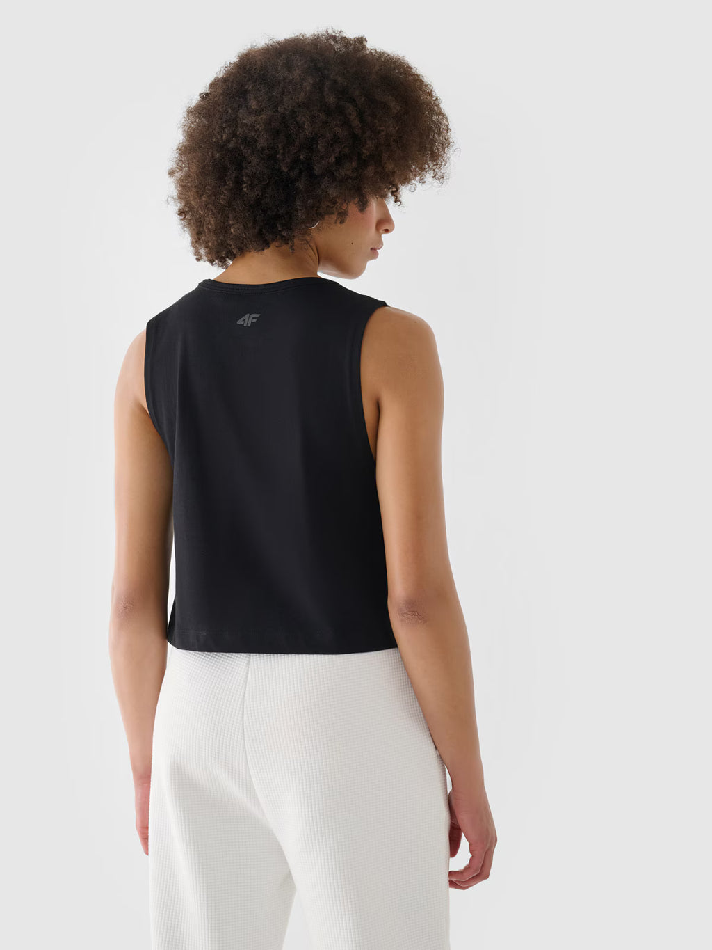 Crop top regular gładki damski