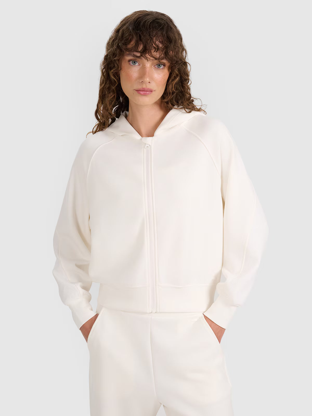 Bluza dresowa rozpinana z modalem damska