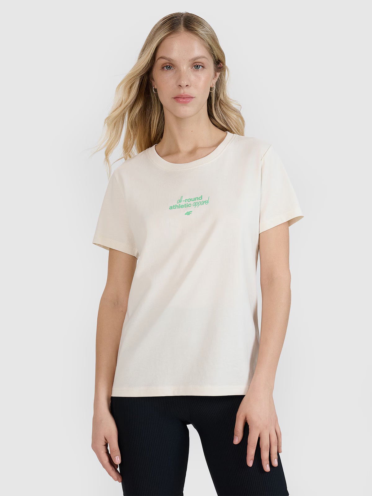T-shirt regular z nadrukiem damski