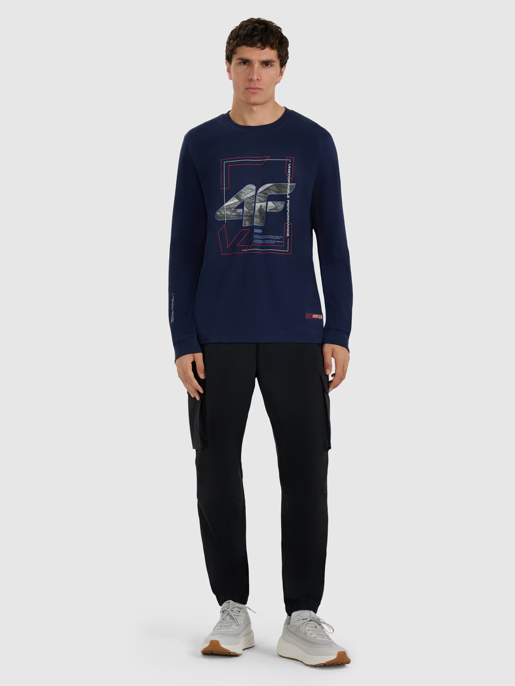 Longsleeve regular z nadrukiem męski
