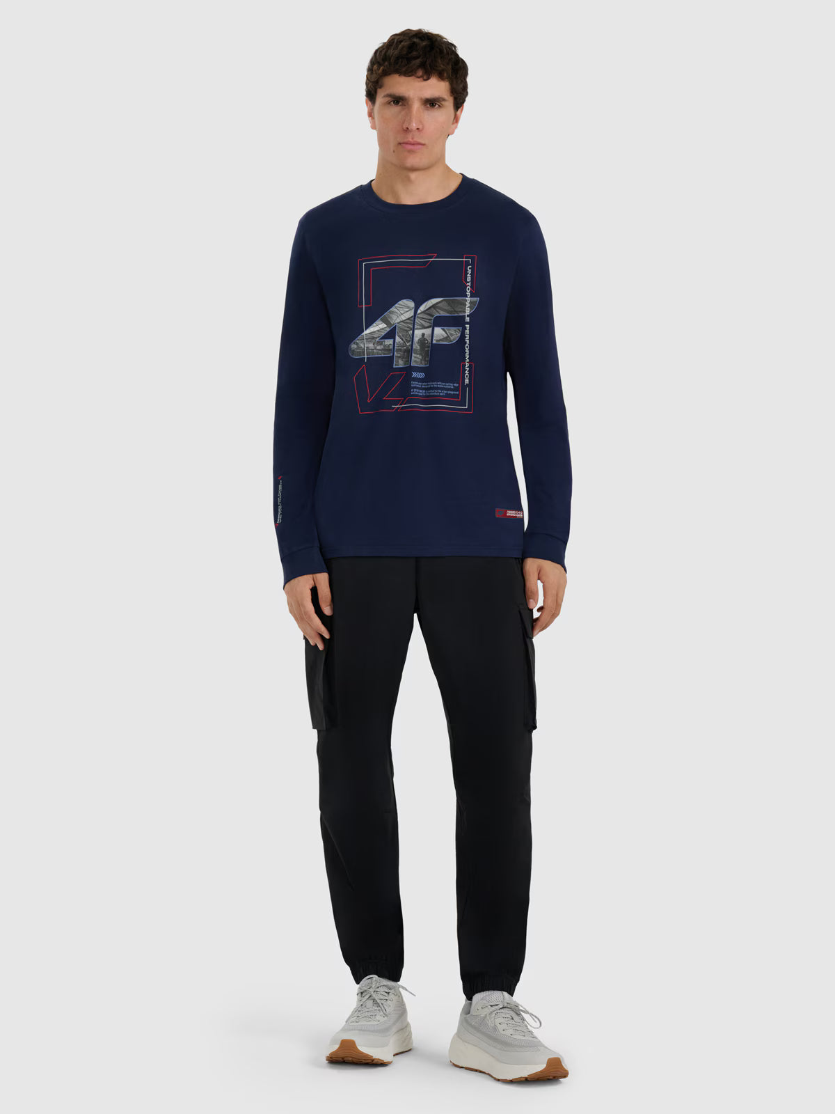 Longsleeve regular z nadrukiem męski